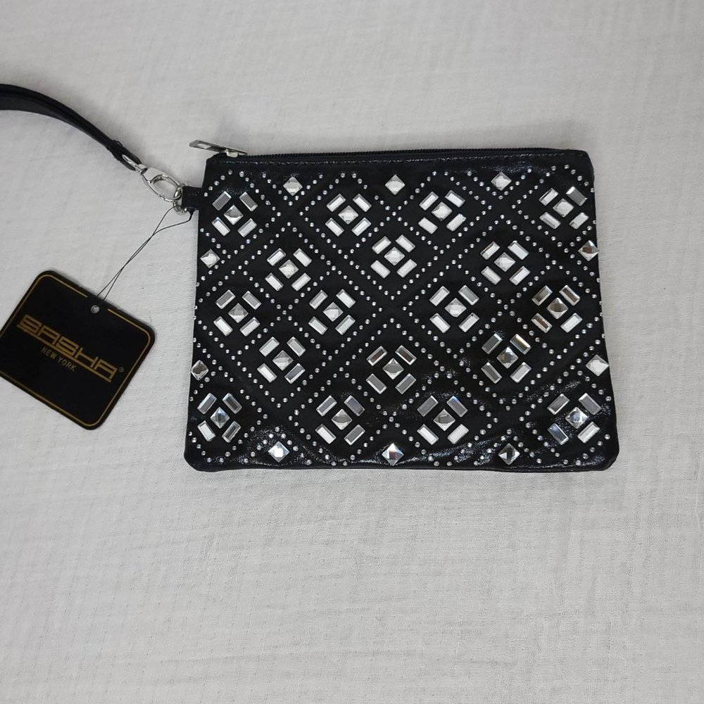 Sasha New York Mini Clutch Bag Black Jewels
